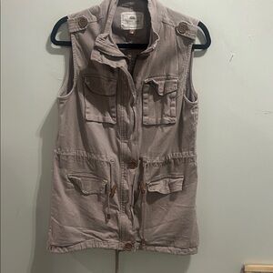 Casual pink Sleeveless Vest